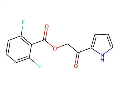 [2-oxo-2-(1H-pyrrol-2-yl)ethyl] 2,6-difluorobenzoate structure
