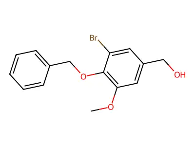 3-Bromo-5-methoxy-4-(phenylmethoxy)benzenemethanol structure