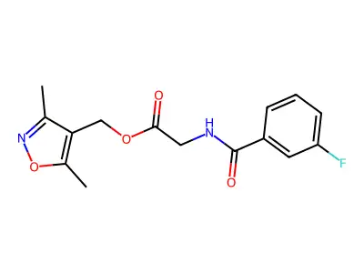 (3,5-Dimethyl-1,2-oxazol-4-yl)methyl 2-[(3-fluorobenzoyl)amino]acetate structure