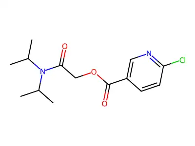 [2-[Di(propan-2-yl)amino]-2-oxoethyl] 6-chloropyridine-3-carboxylate structure