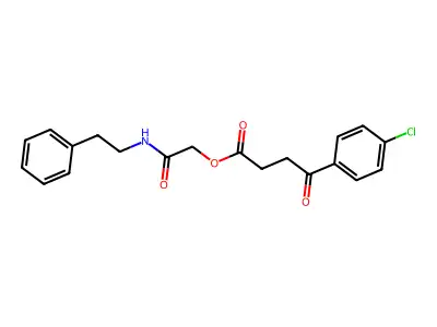 [2-Oxo-2-(2-phenylethylamino)ethyl] 4-(4-chlorophenyl)-4-oxobutanoate structure