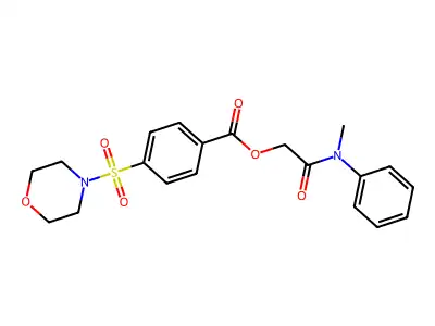 [2-(N-methylanilino)-2-oxoethyl] 4-morpholin-4-ylsulfonylbenzoate structure