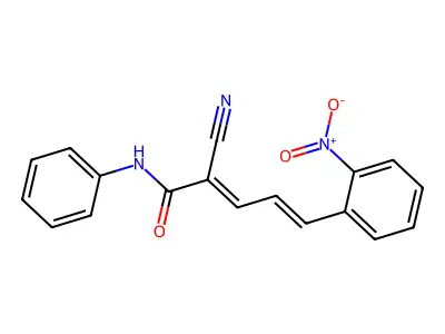 2-cyano-5-(2-nitrophenyl)-N-phenylpenta-2,4-dienamide structure