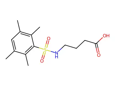 4-(2,3,5,6-Tetramethylbenzenesulfonamido)butanoic acid structure