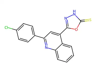 5-[2-(4-Chlorophenyl)quinolin-4-yl]-1,3,4-oxadiazole-2-thiol structure
