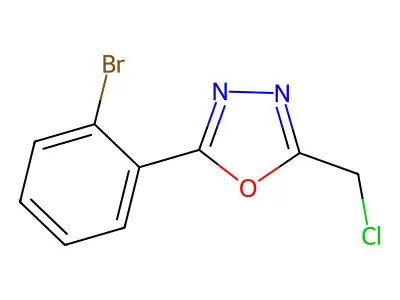 2-(2-Bromophenyl)-5-(chloromethyl)-1,3,4-oxadiazole structure