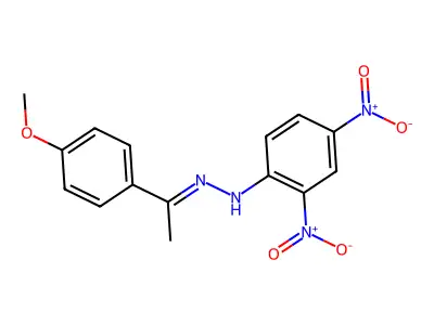 Ethanone, 1-(4-methoxyphenyl)-, (2,4-dinitrophenyl)hydrazone structure
