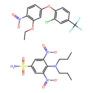 Benzenesulfonamide, 4-(dipropylamino)-3,5-dinitro-, mixt. with 2-chloro-1-(3-ethoxy-4-nitrophenoxy)-4-(trifluoromethyl)benzene structure
