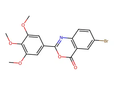6-Bromo-2-(3,4,5-trimethoxyphenyl)-3,1-benzoxazin-4-one structure
