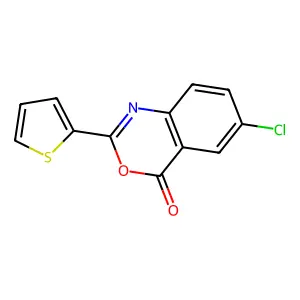 6-Chloro-2-thiophen-2-yl-3,1-benzoxazin-4-one structure