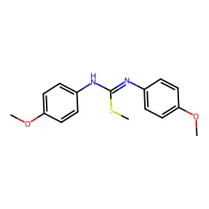 n,n'-Bis(4-methoxyphenyl)(methylsulfanyl)methanimidamide structure