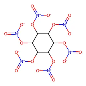 Cyclohexane-1,2,3,4,5,6-hexayl hexanitrate structure