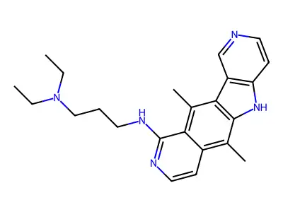 1,3-Propanediamine, N'-(6,11-dimethyl-5H-pyrido(3',4':4,5)pyrrolo(2,3-g)isoquinolin-10-yl)-N,N-diethyl- structure