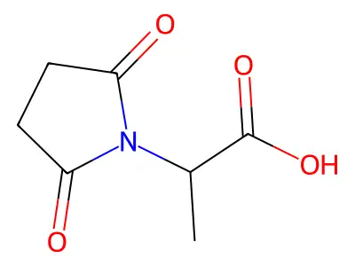 2-(2,5-Dioxopyrrolidin-1-yl)propanoic acid structure