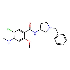 N-(1-Benzyl-3-pyrrolidinyl)-5-chloro-2-methoxy-4-methylaminobenzamide structure