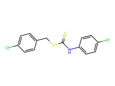 Carbanilic acid, p-chlorodithio-, p-chlorobenzyl ester structure