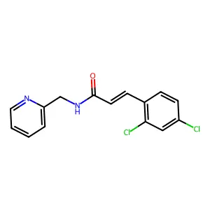 (E)-3-(2,4-dichlorophenyl)-N-(pyridin-2-ylmethyl)prop-2-enamide structure