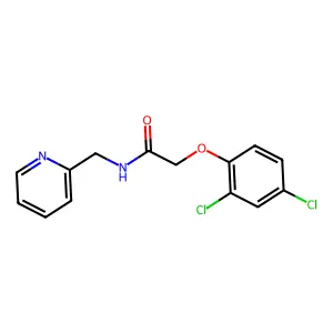 2-(2,4-dichlorophenoxy)-N-(pyridin-2-ylmethyl)acetamide structure