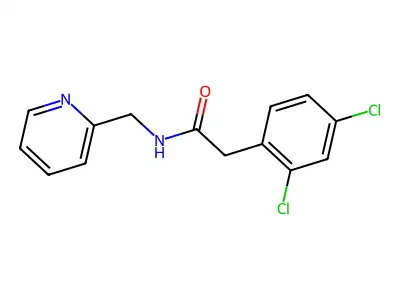 2-(2,4-dichlorophenyl)-N-(pyridin-2-ylmethyl)acetamide structure