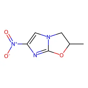 2-Methyl-6-nitro-2,3-dihydro-imidazo[2,1-b]oxazole structure