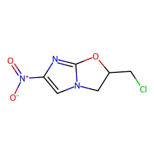 Imidazo(2,1-b)oxazole, 2-(chloromethyl)-2,3-dihydro-6-nitro- structure