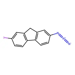 2-Azido-7-iodo-9H-fluorene structure