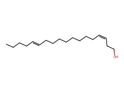 Z,E-3,13-octadecadien-1-ol structure