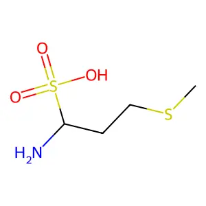 1-Amino-3-methylsulfanyl-propane-1-sulfonic acid structure