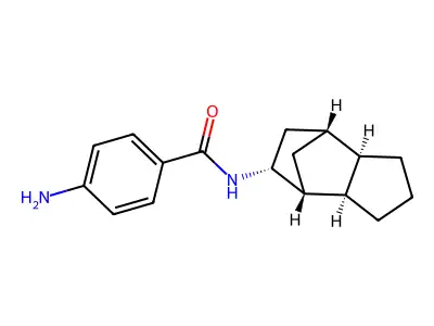 4-Amino-N-(octahydro-1H-4,7-methanoinden-5-yl)benzamide structure