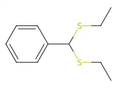 [Bis(ethylsulfanyl)methyl]benzene structure