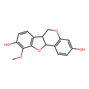 (6aR,11aR)-6a,11a-Dihydro-10-methoxy-6H-benzofuro(3,2-c)(1)benzopyran-3,9-diol structure