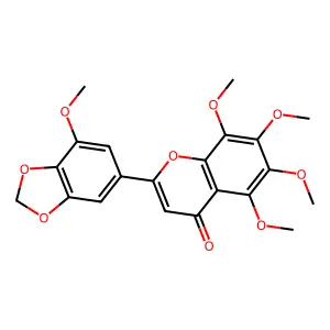 5,6,7,8,3'-Pentamethoxy-4',5'-methylenedioxyflavone structure