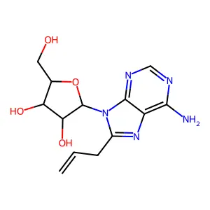 2-(6-Amino-8-prop-2-enylpurin-9-yl)-5-(hydroxymethyl)oxolane-3,4-diol structure