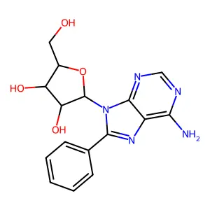 2-(6-Amino-8-phenyl-purin-9-yl)-5-(hydroxymethyl)oxolane-3,4-diol structure