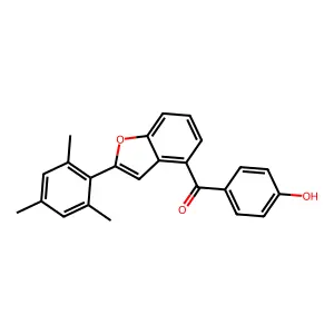 对羟基苯基2-均三甲基-4-苯并呋喃基酮 structure