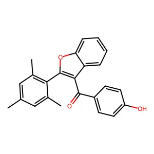 对羟基苯基2-均三甲基-3-苯并呋喃基酮 structure