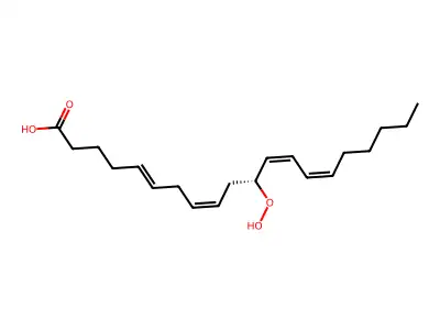 (11R)-11-Hydroperoxyicosa-5,8,12,14-tetraenoic acid structure