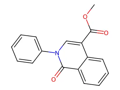 Methyl 1-oxo-2-phenyl-1,2-dihydro-4-isoquinolinecarboxylate structure