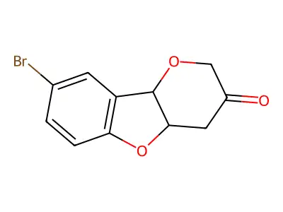 8-Bromo-4a,9b-dihydro-2H-pyrano[3,2-b]benzofuran-3(4H)-one structure
