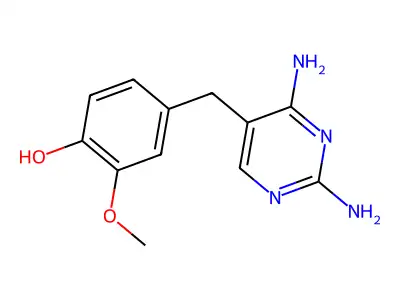 4-[(2,4-Diaminopyrimidin-5-yl)methyl]-2-methoxyphenol structure