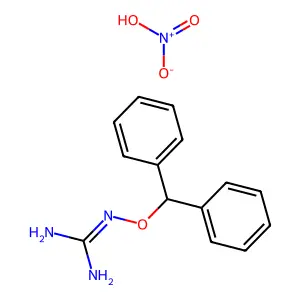 Guanidine, (diphenylmethoxy)-, nitrate structure