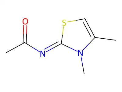 N-(3,4-Dimethyl-4-thiazolin-2-ylidene)acetamide structure
