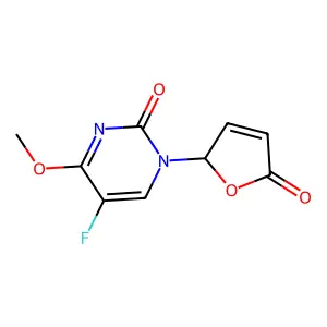 2(1H)-Pyrimidinone, 1-(2,5-dihydro-5-oxo-2-furanyl)-5-fluoro-4-methoxy-, (R)- structure