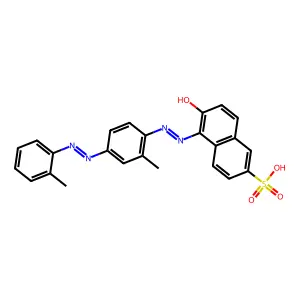6-Hydroxy-5-((2-methyl-4-((2-methylphenyl)diazenyl)phenyl)diazenyl)-2-naphthalenesulfonic acid structure