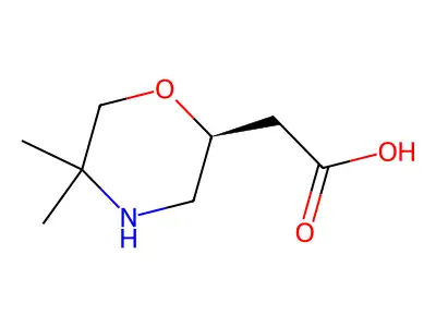 5,5-Dimethyl-2-morpholineacetic acid structure