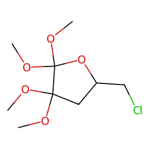 5-(Chloromethyl)-2,2,3,3-tetramethoxyoxolane structure