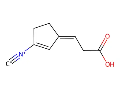 3-(3-Isocyanocyclopent-2-en-1-ylidene)propanoic acid structure
