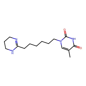 5-Methyl-1-[6-(1,4,5,6-tetrahydropyrimidin-2-yl)hexyl]pyrimidine-2,4-dione structure