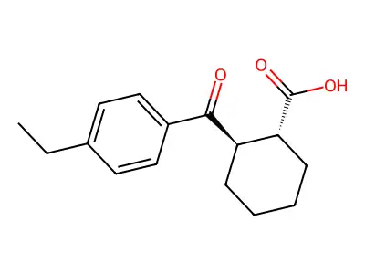 2-(4-ethylbenzoyl)cyclohexane-1-carboxylic Acid structure
