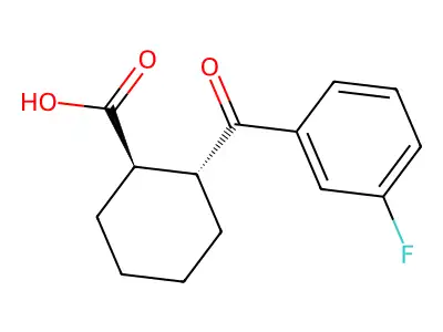 2-(3-fluorobenzoyl)cyclohexane-1-carboxylic Acid structure
